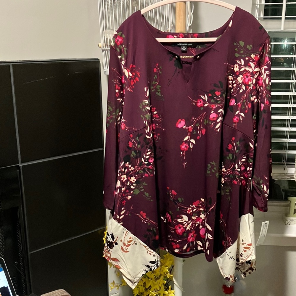 Plum Floral Blouse